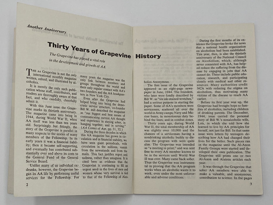 AA Grapevine - 30th Anniversary Issue - June 1974 Recovery Collectibles