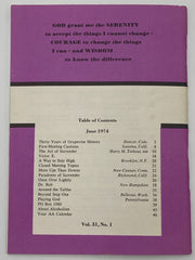 AA Grapevine - 30th Anniversary Issue - June 1974 Recovery Collectibles