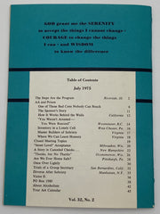 AA Grapevine - AA and Prison - July 1975 Recovery Collectibles