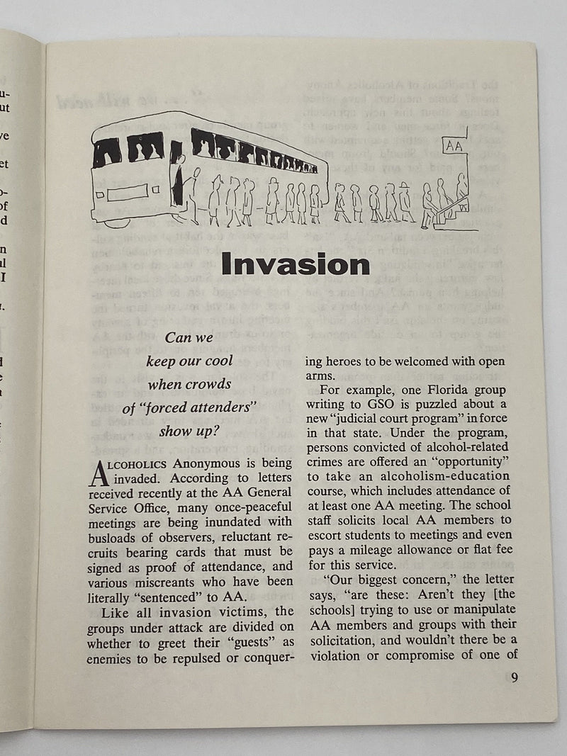 AA Grapevine - AA and the Military - January 1974 Recovery Collectibles