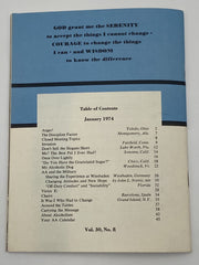 AA Grapevine - AA and the Military - January 1974 Recovery Collectibles