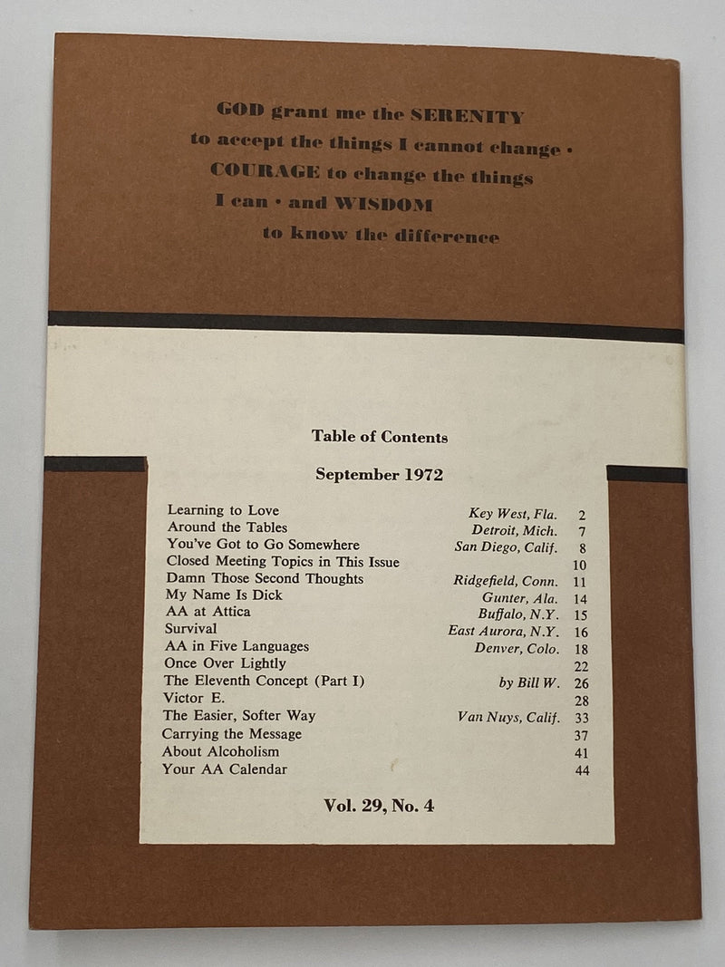 AA Grapevine - AA at Attica - September 1972 Recovery Collectibles