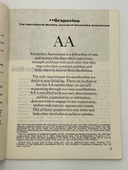 AA Grapevine - Adventure Into the Unknown - June 1972 Recovery Collectibles