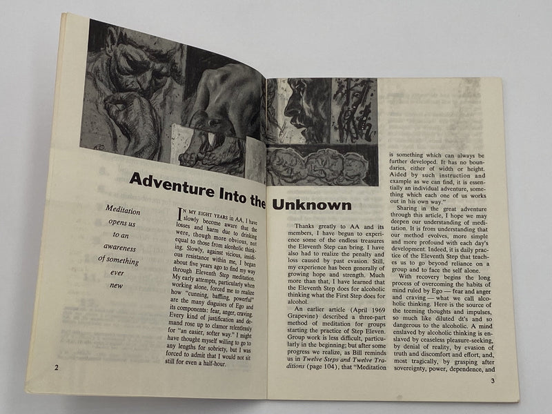AA Grapevine - Adventure Into the Unknown - June 1972 Recovery Collectibles