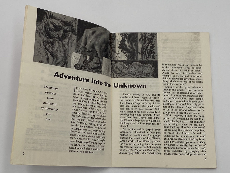 AA Grapevine - Adventure Into the Unknown - June 1972 Recovery Collectibles
