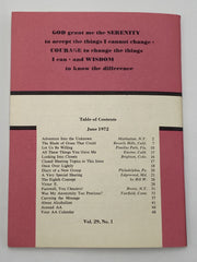AA Grapevine - Adventure Into the Unknown - June 1972 Recovery Collectibles
