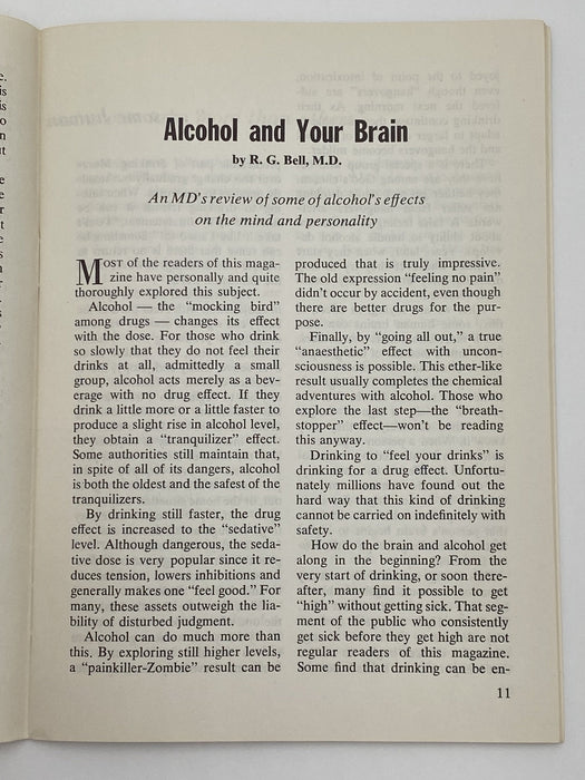AA Grapevine - Alcohol and Your Brain - March 1963 Recovery Collectibles