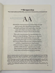 AA Grapevine - Amnesia - April 1974 Recovery Collectibles