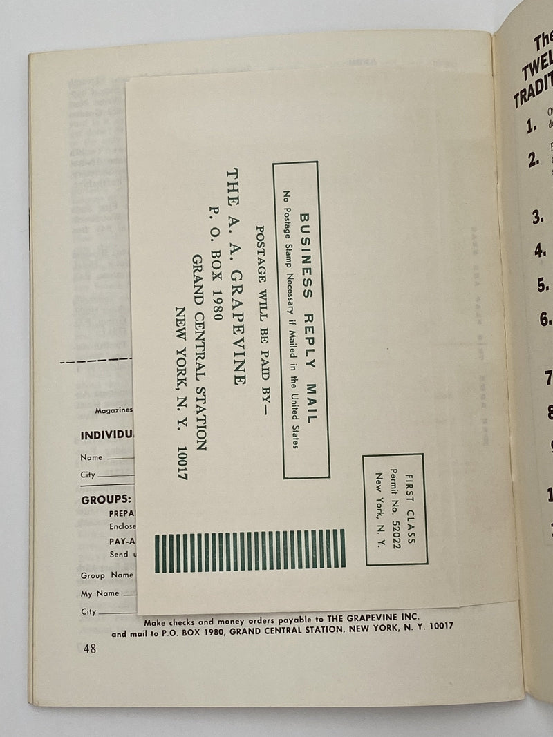 AA Grapevine - April 1968 Recovery Collectibles