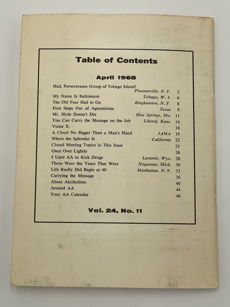 AA Grapevine - April 1968 Recovery Collectibles