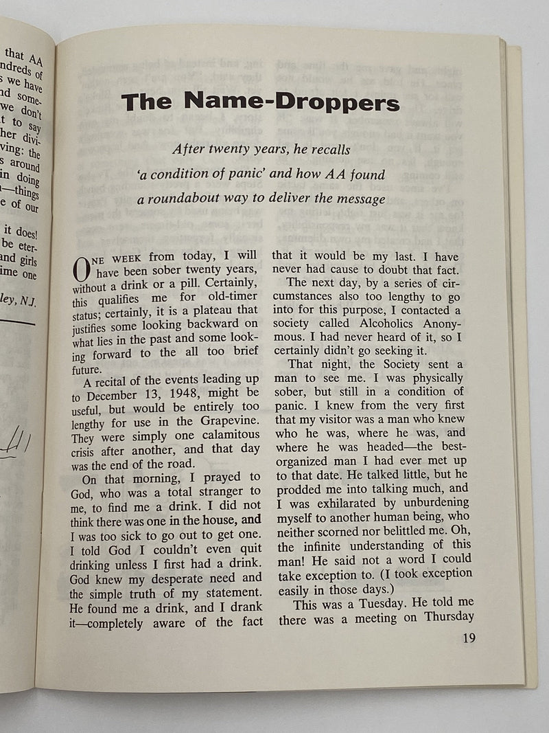 AA Grapevine - April 1969 Recovery Collectibles