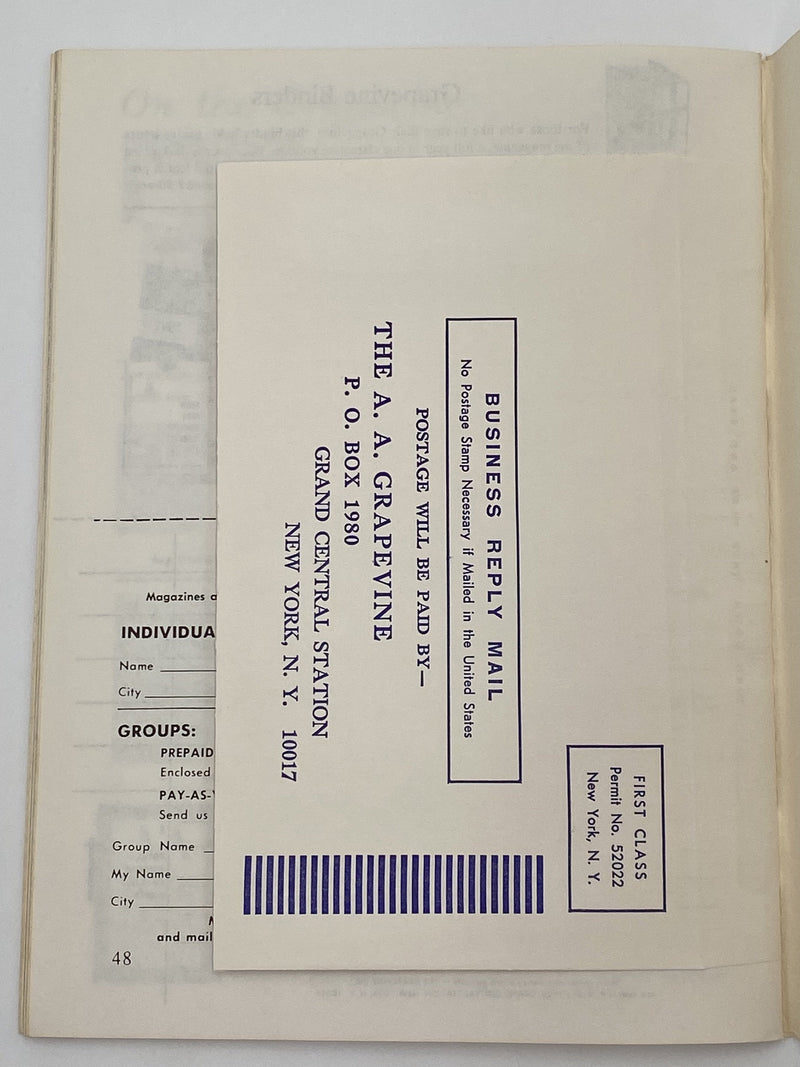 AA Grapevine - April 1969 Recovery Collectibles