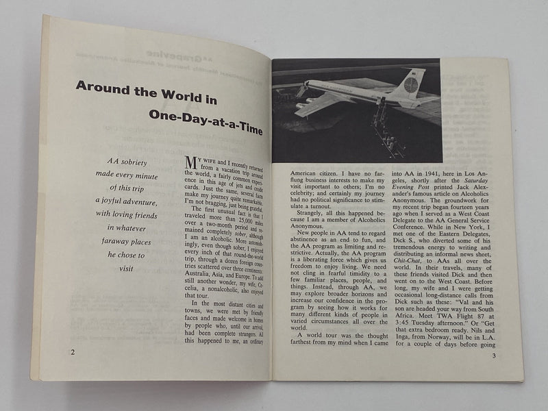 AA Grapevine - Around the World in One-Day-at-a-Time - February 1970 Recovery Collectibles