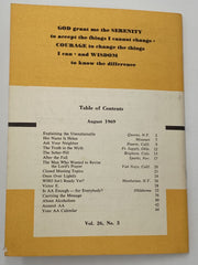 AA Grapevine - August 1969 Recovery Collectibles
