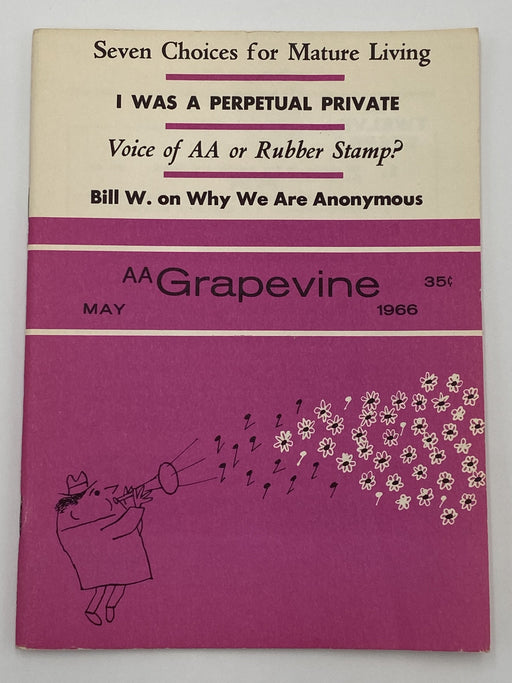 AA Grapevine - Bill W on Why We Are Anonymous - May 1966 Recovery Collectibles