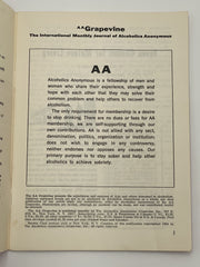 AA Grapevine - Bill W on Why We Are Anonymous - May 1966 Recovery Collectibles