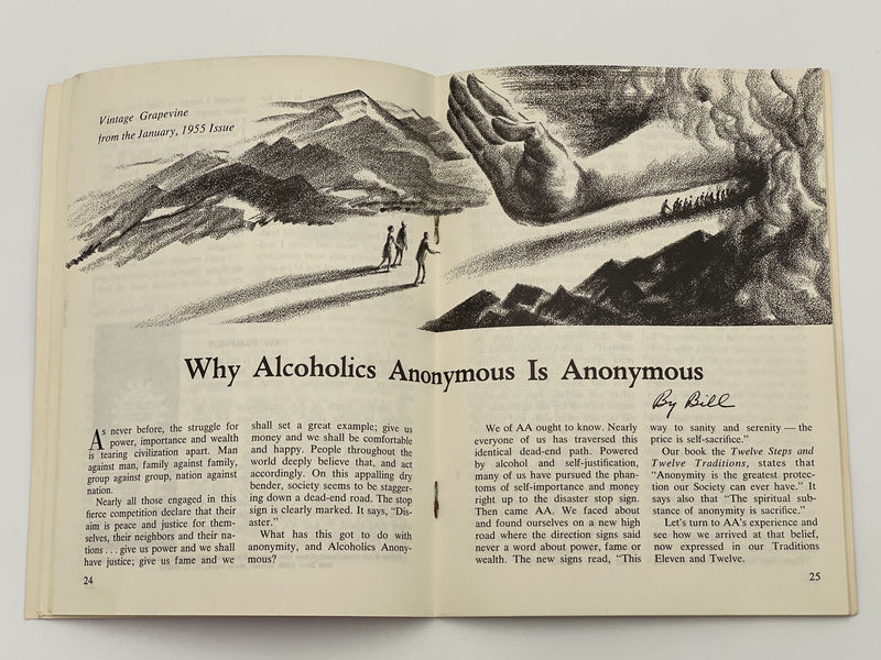 AA Grapevine - Bill W on Why We Are Anonymous - May 1966 Recovery Collectibles