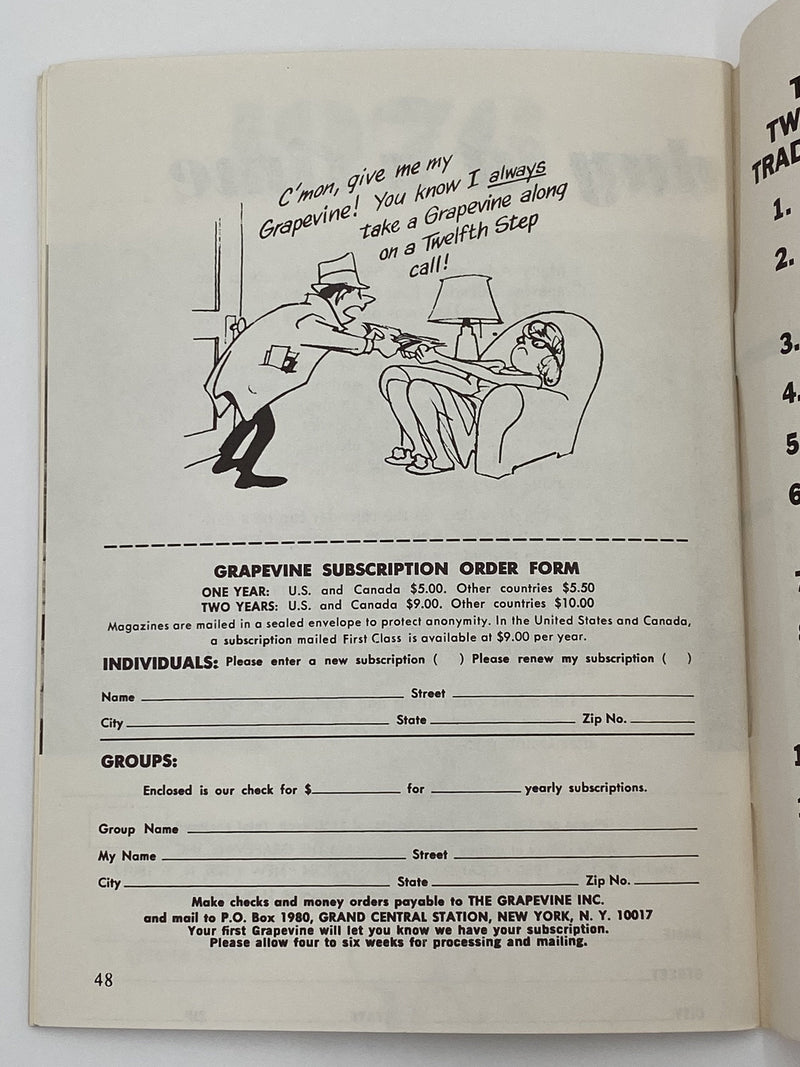 AA Grapevine - Breakup of a Marriage - August 1975 Recovery Collectibles