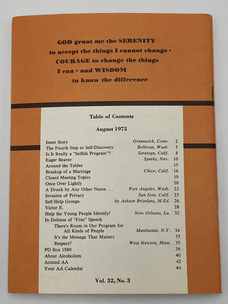 AA Grapevine - Breakup of a Marriage - August 1975 Recovery Collectibles