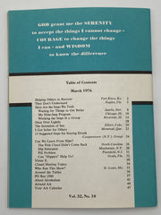 AA Grapevine - Can We Learn From Slips - March 1976 Recovery Collectibles