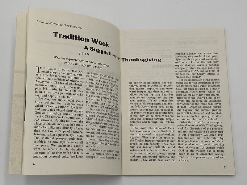 AA Grapevine - Classic Grapevine - November 1974 Recovery Collectibles