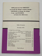 AA Grapevine - Classic Grapevine - November 1974 Recovery Collectibles