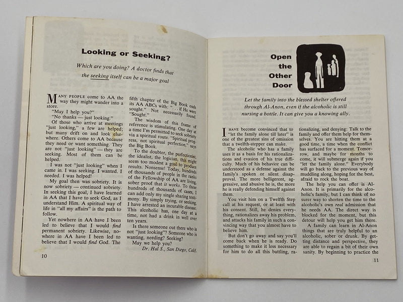 AA Grapevine - Convention Speakers - January 1969 Recovery Collectibles