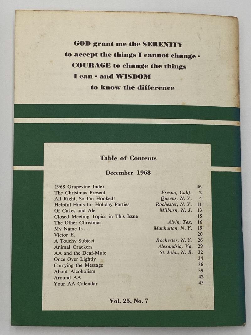 AA Grapevine - December 1968 - The Christmas Present Recovery Collectibles