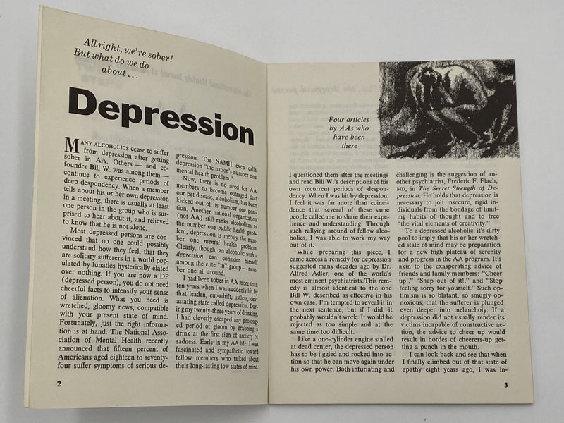 AA Grapevine - Depression - April 1976 Recovery Collectibles