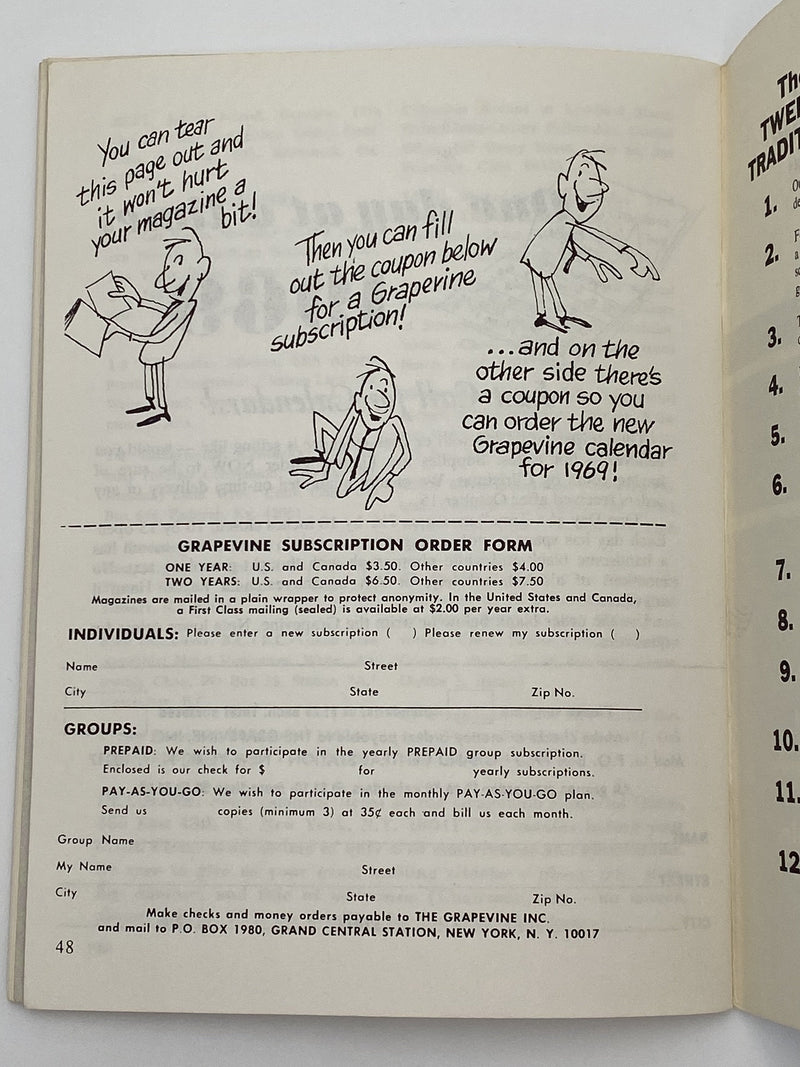 AA Grapevine - Doctors, Alcohol, and AA - October 1968 Recovery Collectibles