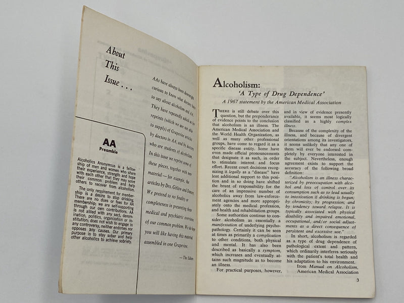 AA Grapevine - Doctors, Alcohol, and AA - October 1968 Recovery Collectibles