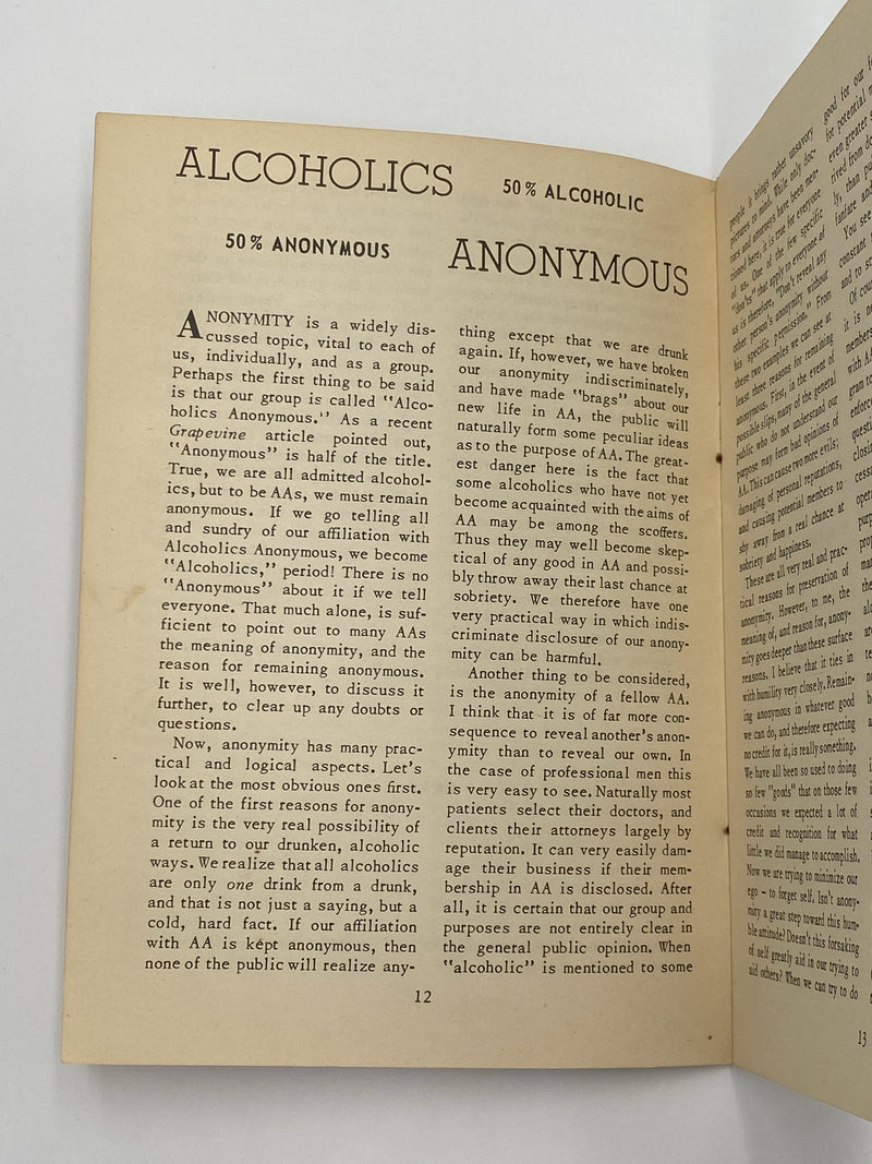 AA Grapevine - Easy Does It - July 1951 Recovery Collectibles