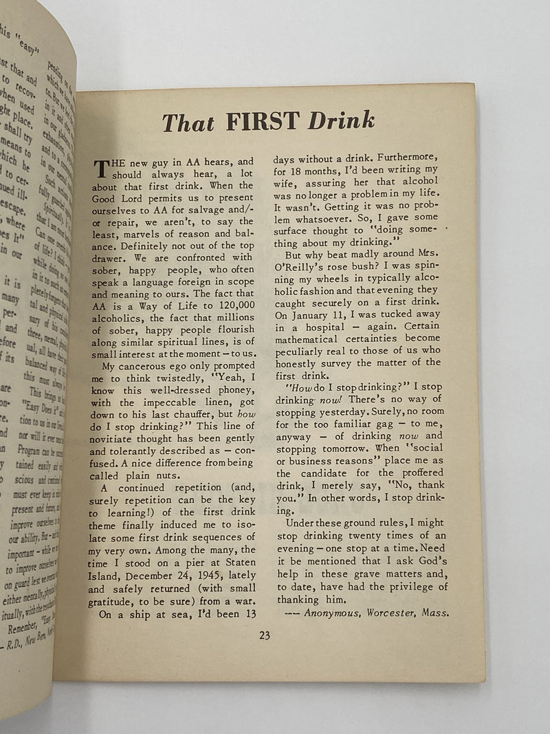 AA Grapevine - Easy Does It - July 1951 Recovery Collectibles