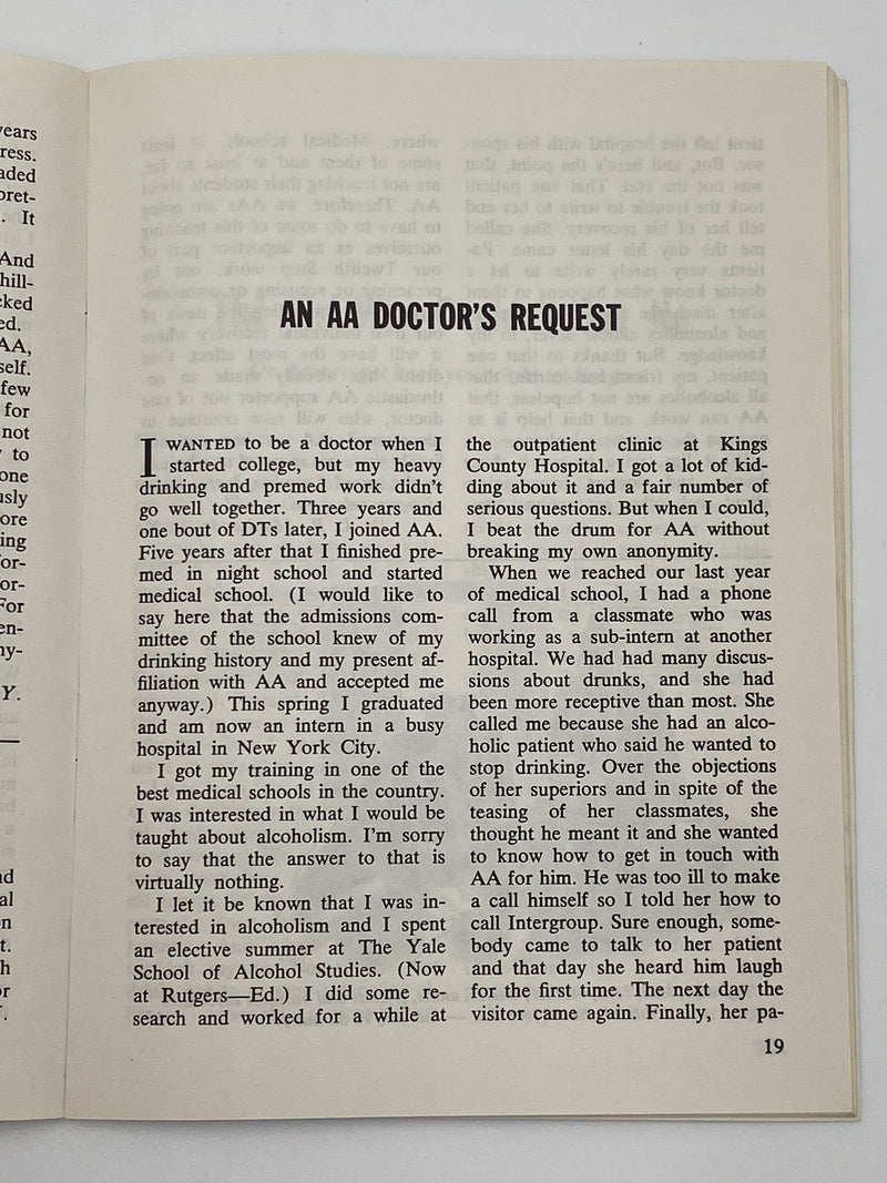 AA Grapevine - Faith Regained - September 1964 Recovery Collectibles