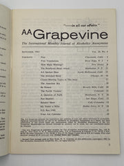 AA Grapevine - Fear - September 1963 Recovery Collectibles