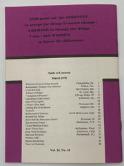 AA Grapevine - For Beginners - March 1978 Recovery Collectibles