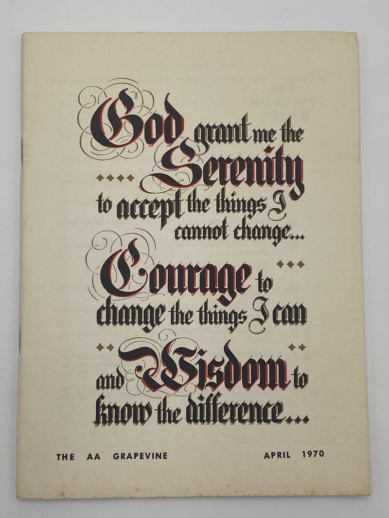 AA Grapevine - Fourth Tradition - April 1970 Recovery Collectibles