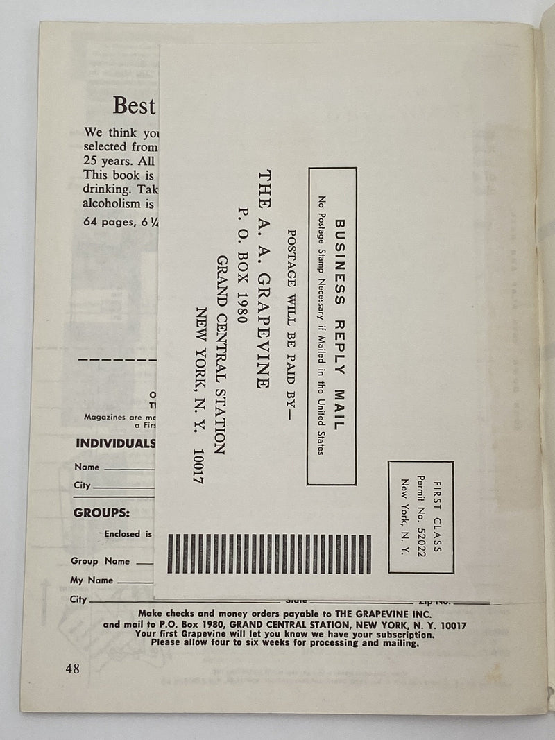AA Grapevine - Gossip - May 1974 Recovery Collectibles