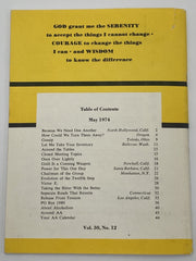 AA Grapevine - Gossip - May 1974 Recovery Collectibles