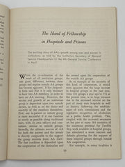 AA Grapevine - Hospitals and Prisons - August 1954 Recovery Collectibles