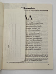 AA Grapevine - How AA Works - May 1972 Recovery Collectibles