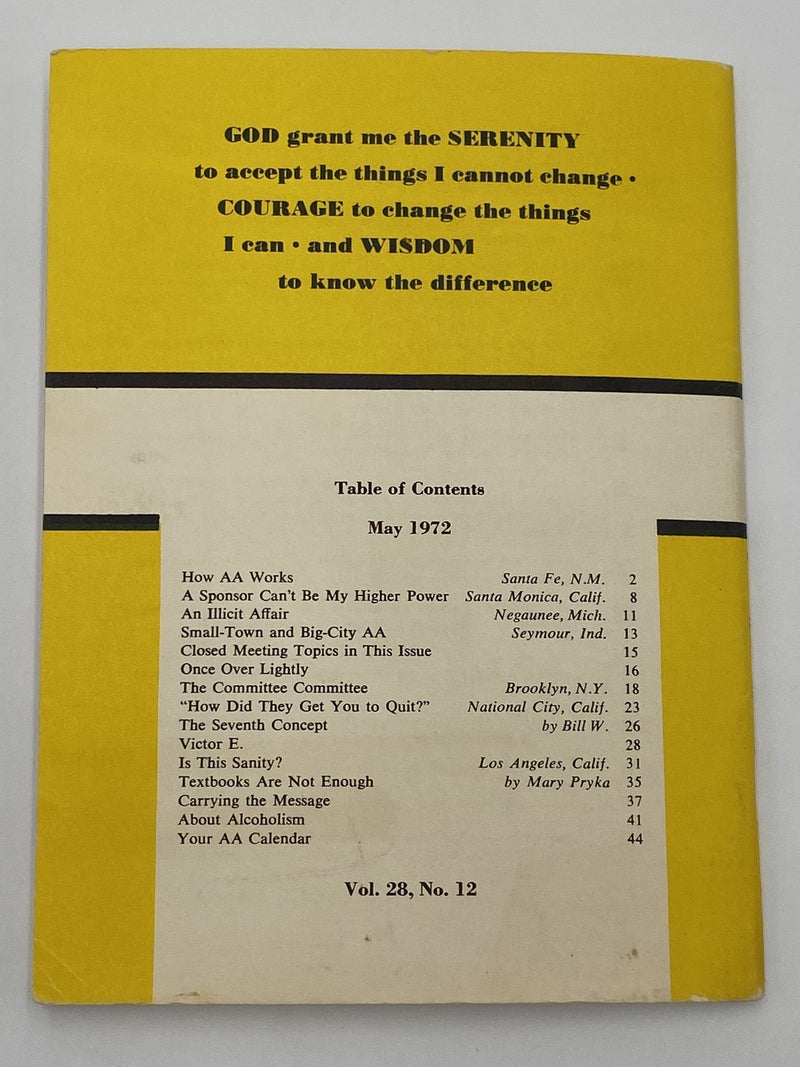 AA Grapevine - How AA Works - May 1972 Recovery Collectibles