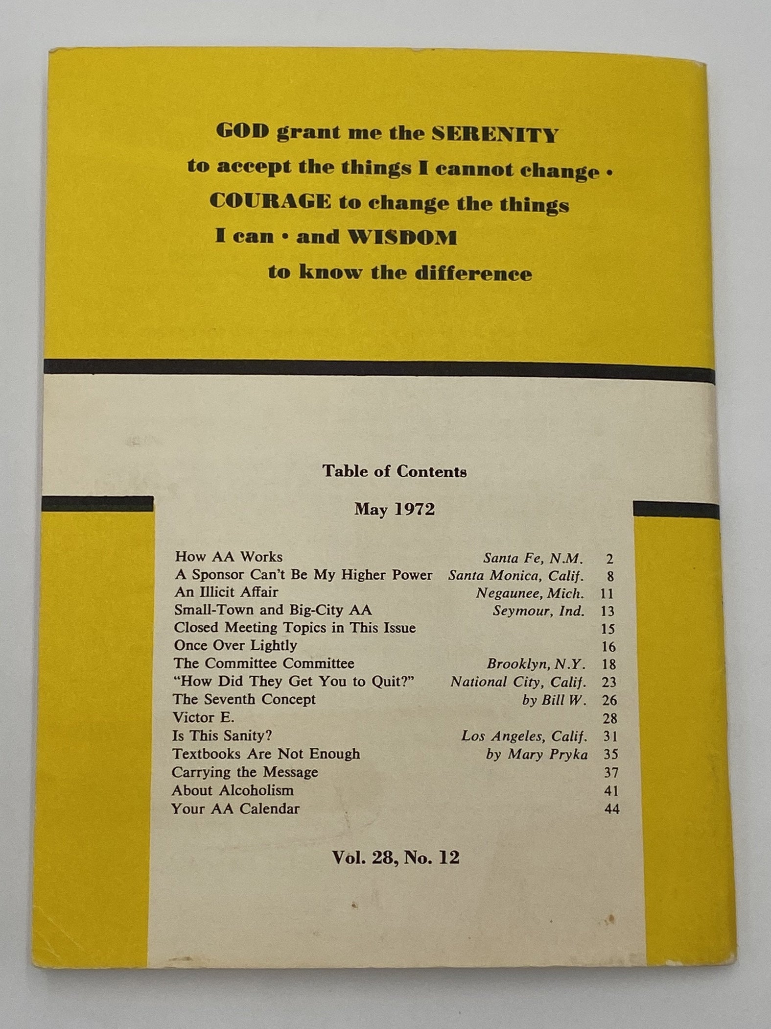 AA Grapevine - How AA Works - May 1972 — Recovery Collectibles