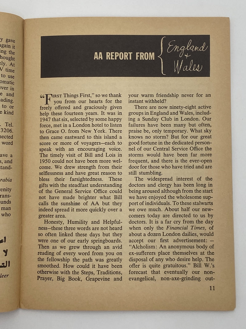 AA Grapevine - International Issue - October 1960 Recovery Collectibles