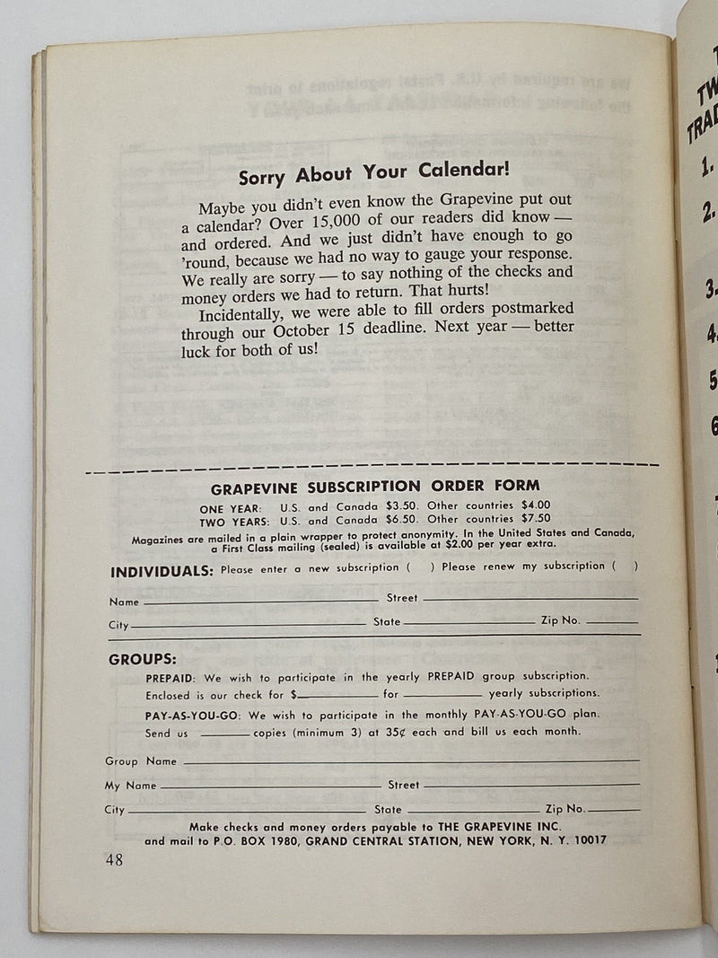 AA Grapevine - January 1969 - Convention Speakers Recovery Collectibles