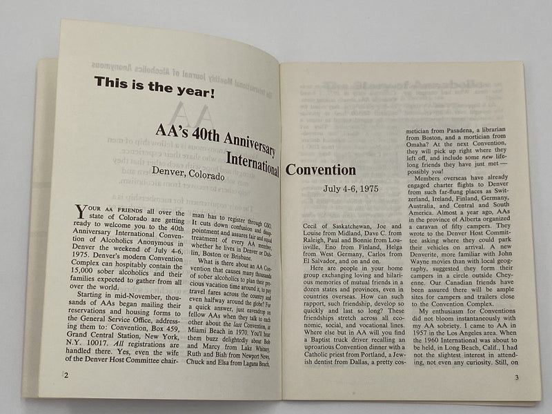 AA Grapevine - January 1975 - This is the Year Recovery Collectibles