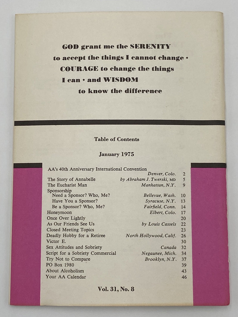 AA Grapevine - January 1975 - This is the Year Recovery Collectibles