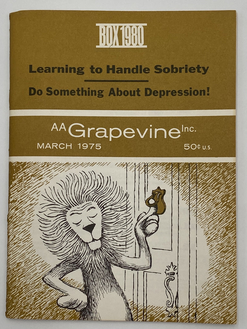 AA Grapevine - Learning to Handle Sobriety - March 1975 Recovery Collectibles