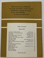 AA Grapevine - Learning to Handle Sobriety - March 1975 Recovery Collectibles