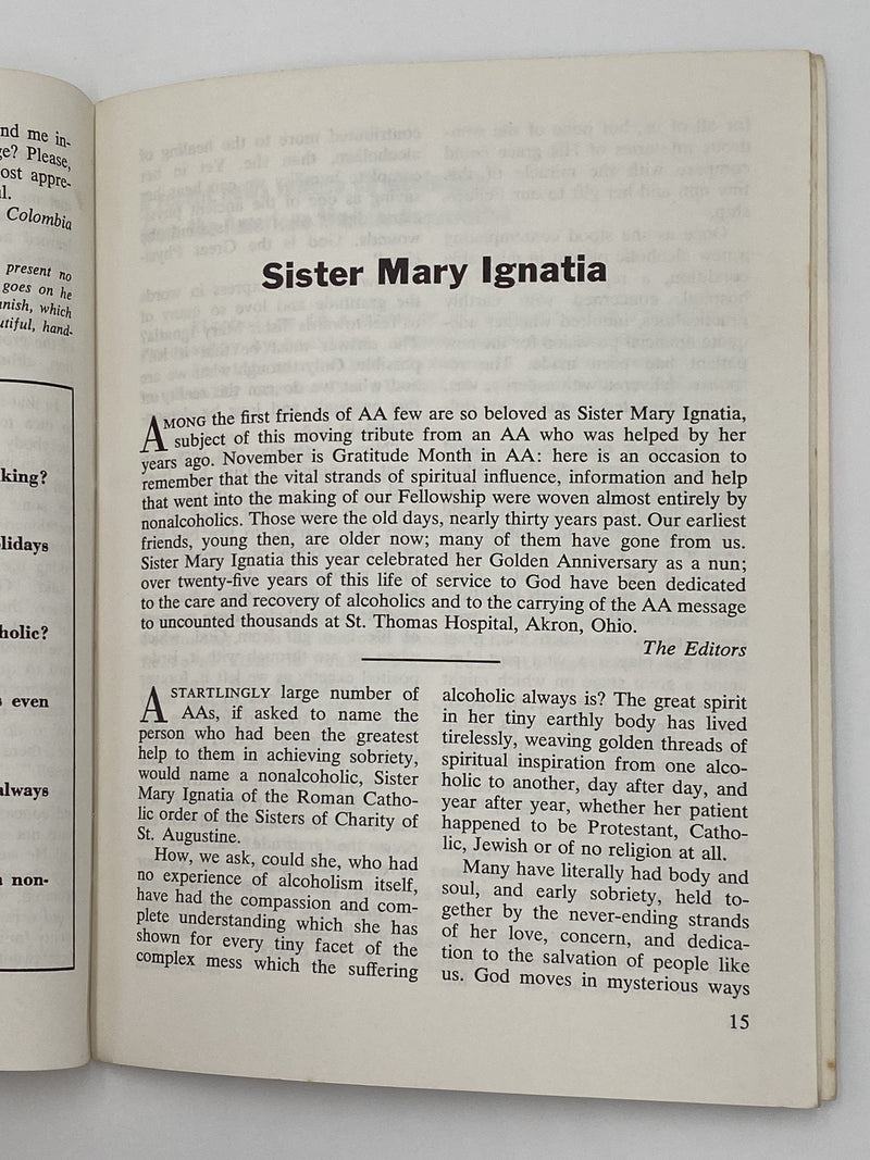 AA Grapevine - Let Go and Let God - November 1964 Recovery Collectibles
